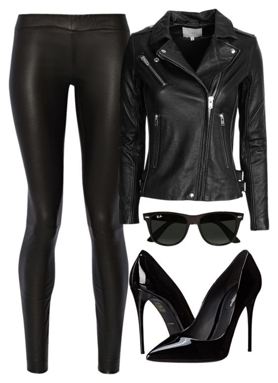 Crna kožna jakna - Modne kombinacije